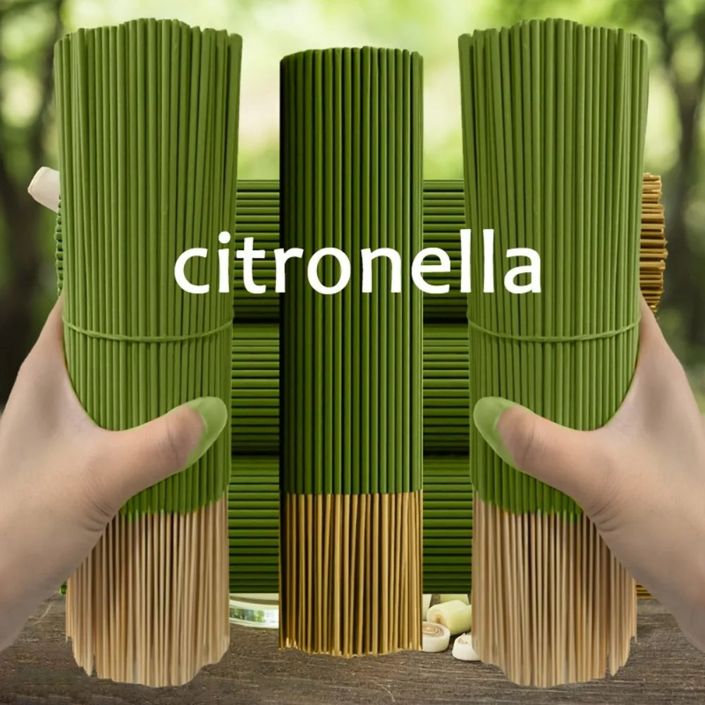 50/200 Stick Pack of Extended Lemongrass and Citronella Oil Sticks 45 Minute Burn Time Woody Refreshing Summer Scent