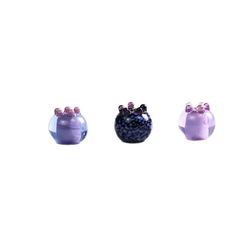 10pcs 12mm Blueberry Glass Beads Irregular DIY Jewelry