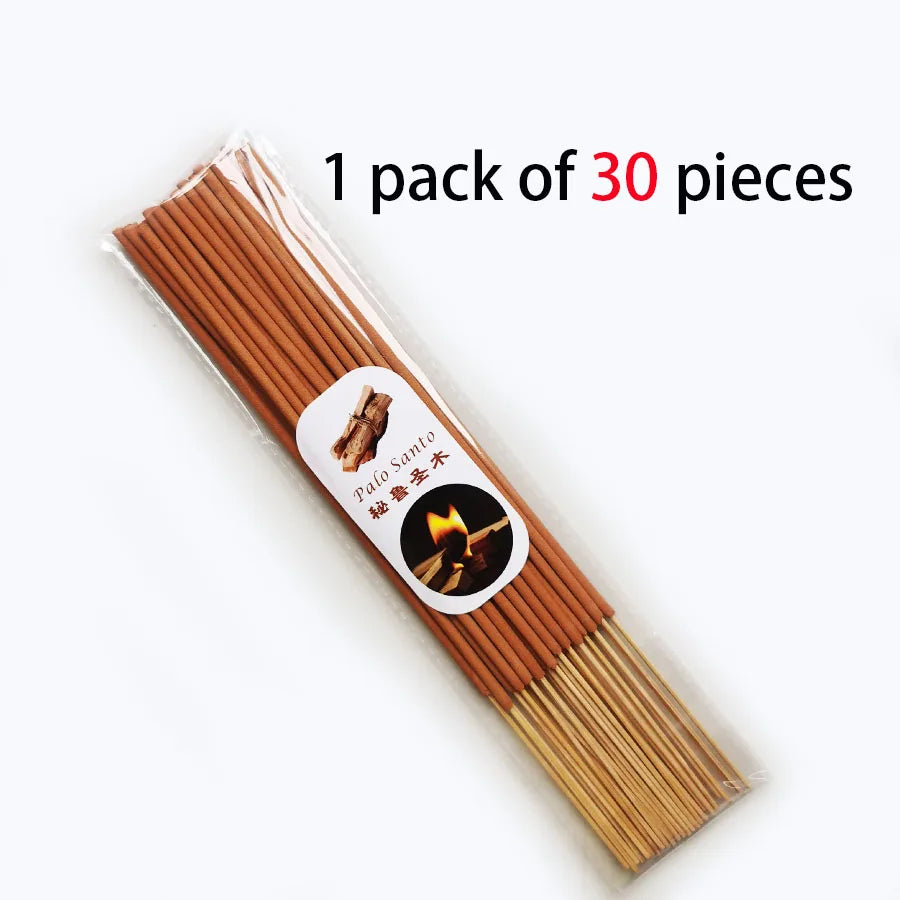 30/80pcs Premium Peruvian Sacred Wood Incense Stick Suitable for Yoga, Meditation, Purifying Ideal Emotional Boosting