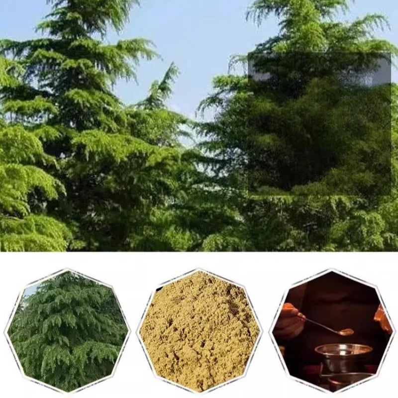 Natural Himalayan Cedar Rosin Powder Handmade Incense Sticks / Sachets Raw Material Indoor Meditation Soothing Aromatherapy