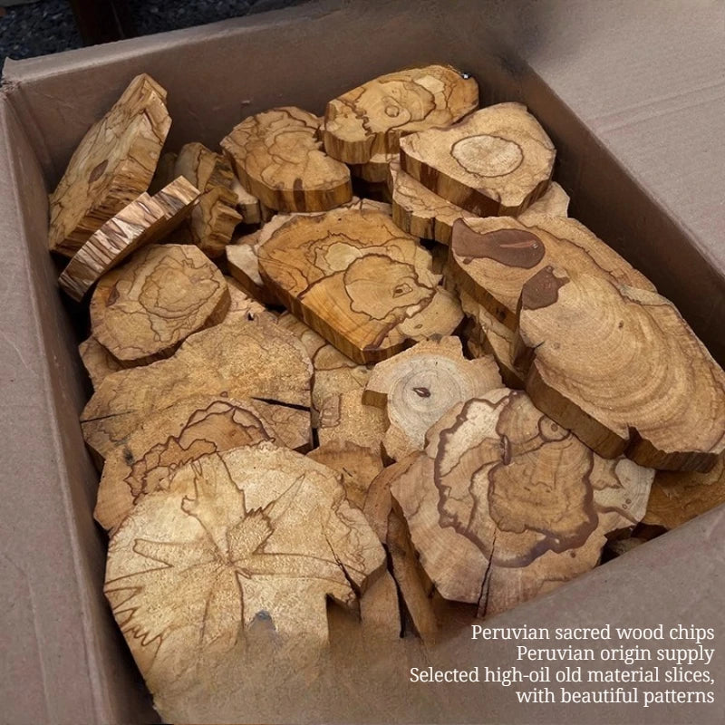 Peruvian Sacred Wood Chips High-oil Oil-blasted Old Raw Wood Slices Crystal Base Aiding Sleep Soothing Spirit Purifying Air