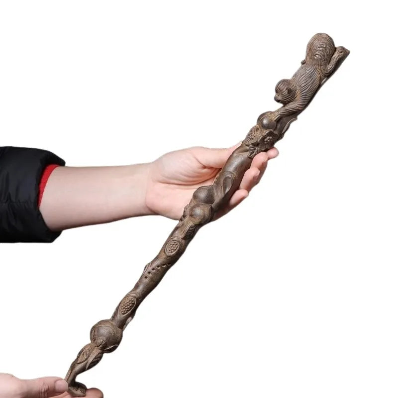 Hand-Carved Agarwood Monkey Scratcher 15 Wood Massager