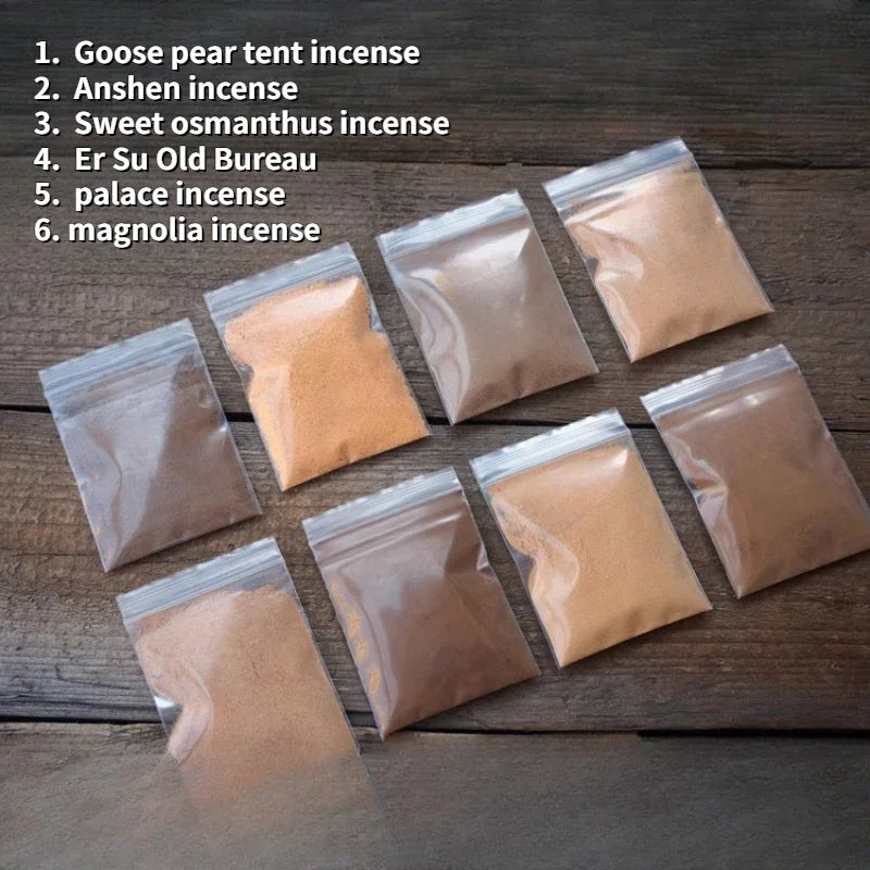 Natural Incense Powder Set Agilawood/Sandalwood Anshen Sleep Aid Aromatherapy Household Indoor Seal/electronic Incense Materials