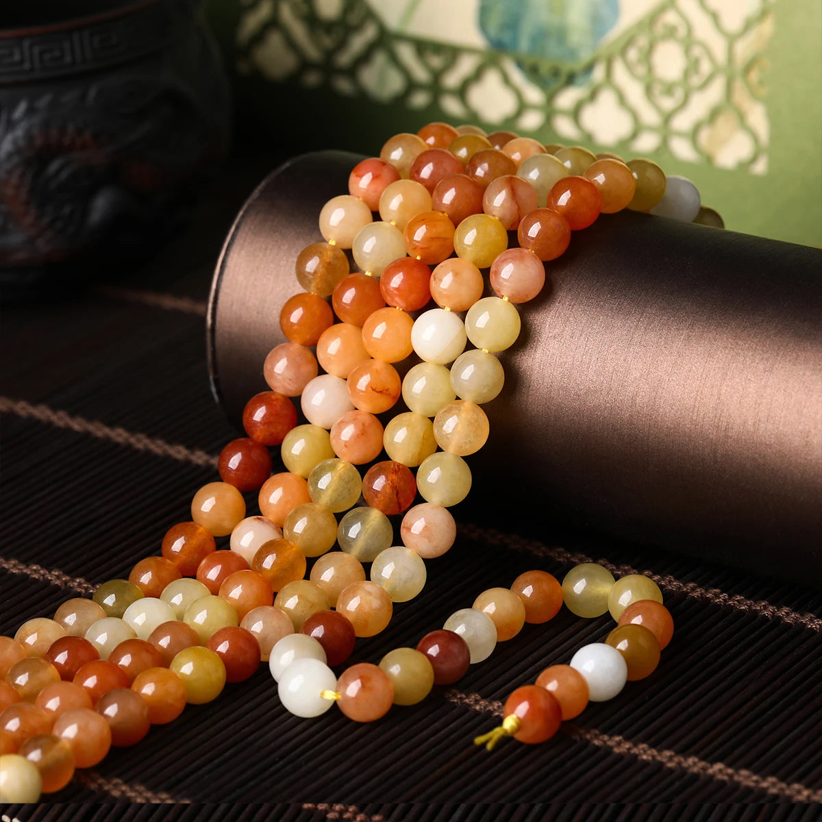 4/6/8/10mm Natural Stone Afghan Green Jade Beads Round Loose Gemstone For Jewelry Making DIY Supplies Bracelet Accessory 15"