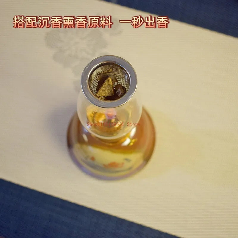 Agarwood incense lamp, fire-proof incense essential oil, household living room,  raw material, sandalwood  aromatherapy stove