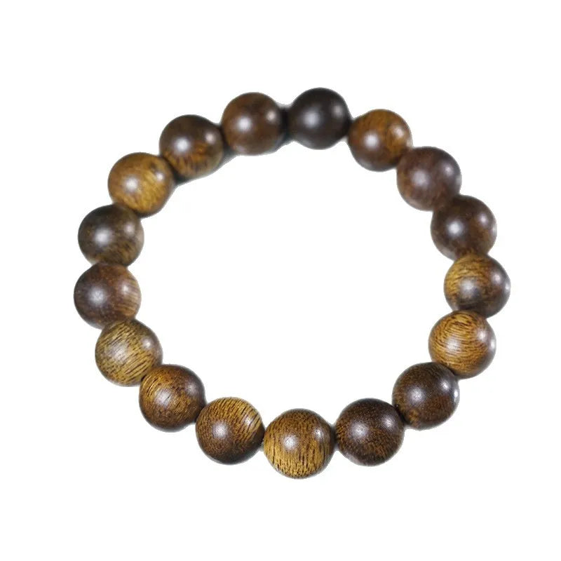 Fusen Qi Nan Agarwood , Yingge Green Qi Old Material High-Oil Qi Shi Wenwan Bracelet, Exquisite Gift