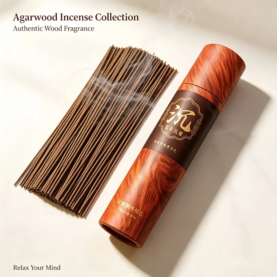 Large Handmade Incense with Century-Old agarwood, Rich Fragrance, Perfect for Study, Tea Room or yoga Decoration