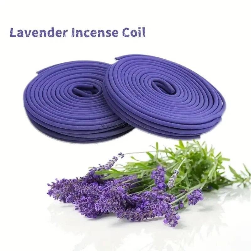 50 Single Disc Natural Lavender Coil Incense Home Office Study Hotel Yoga Meditation Soothing Body and Mind Lasting Fragrance