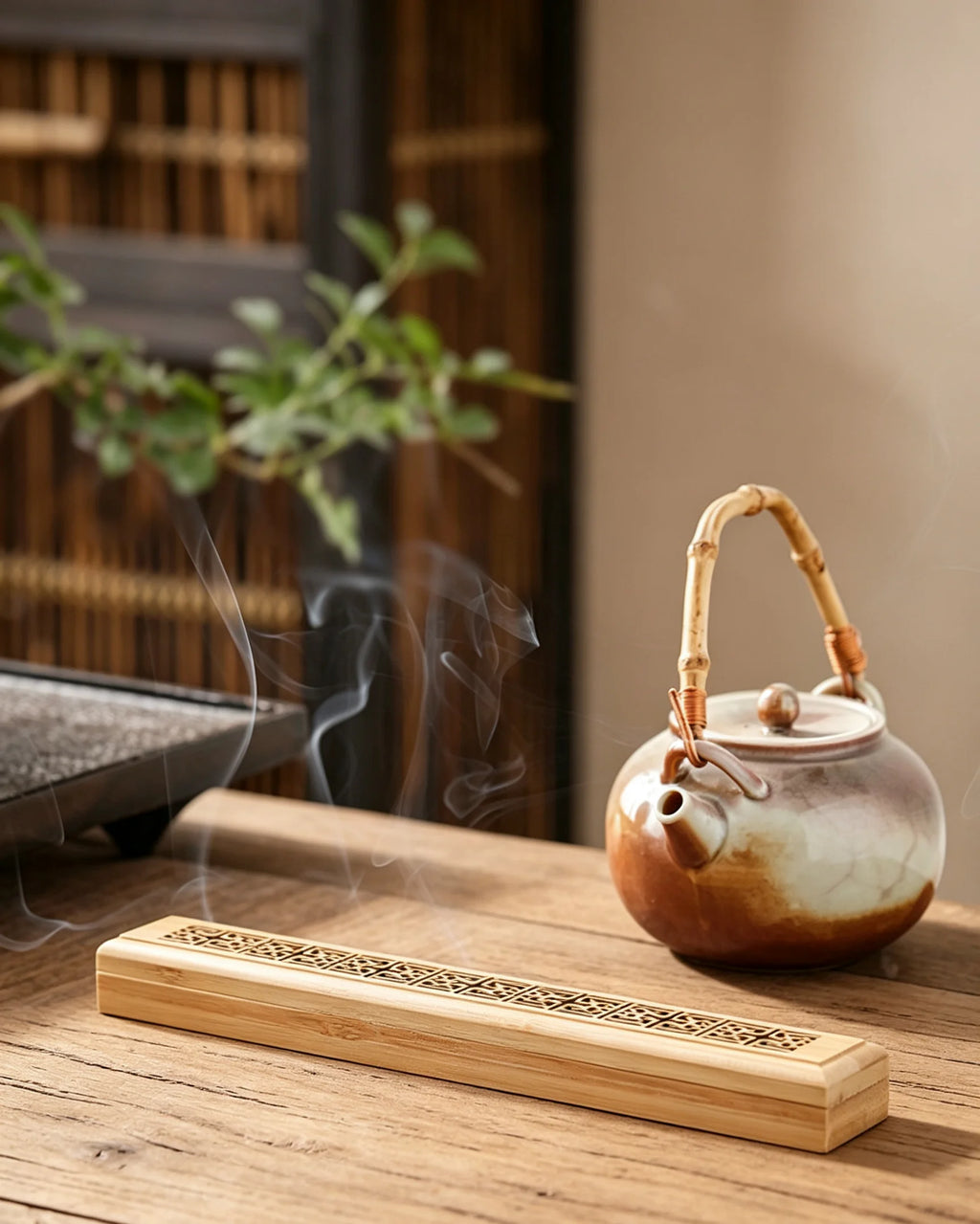 1pc Bamboo Fragrance Box - Home Use Indoor Office Diffuser Decoration Piece