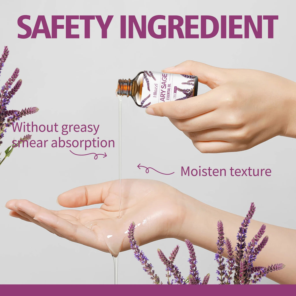 30ml clary sage essential oil pure essential oil skin care hair care can make hair smoother aromatherapy aromatherapy essential