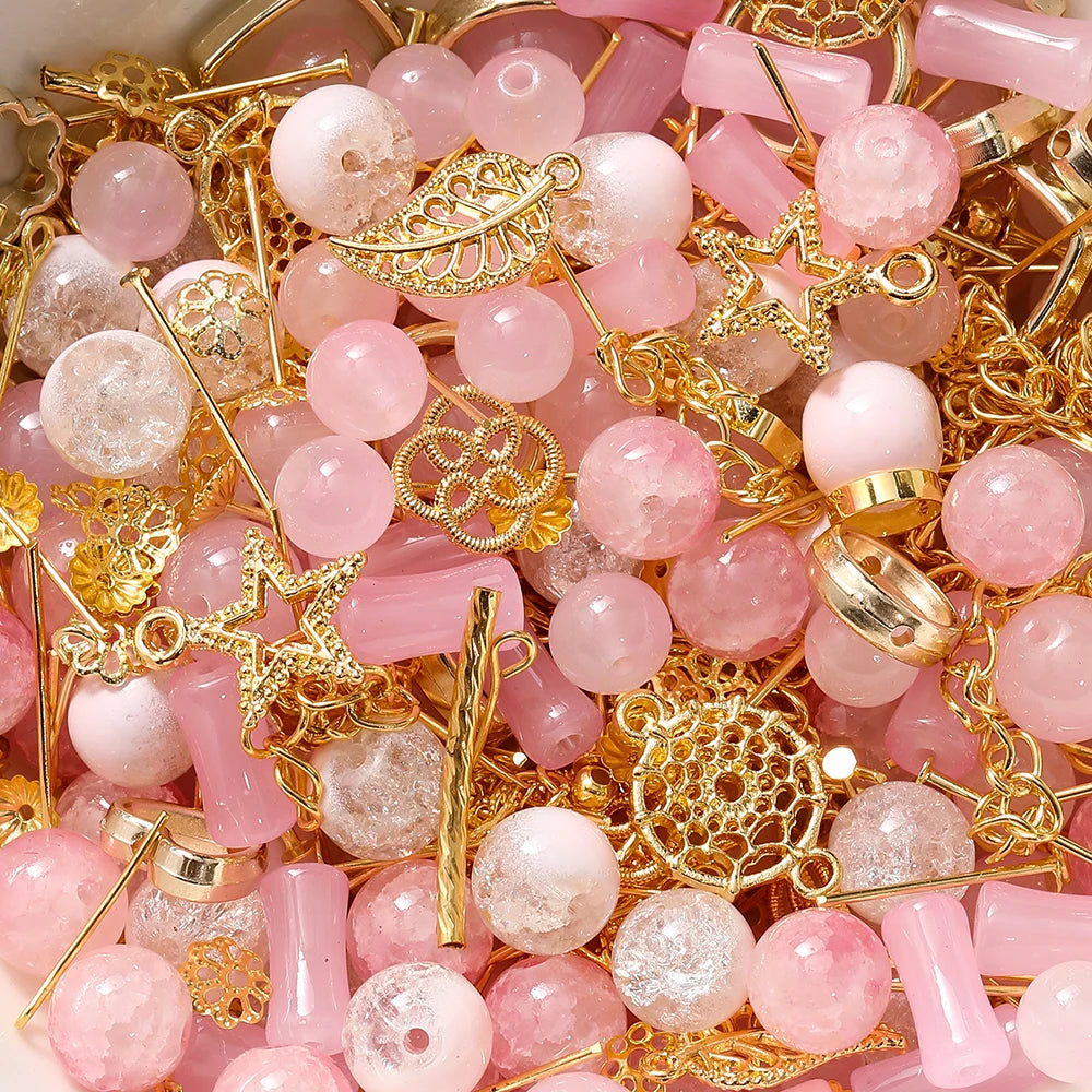 30-50G Mixed Glass Beads for DIY Jewelry Making