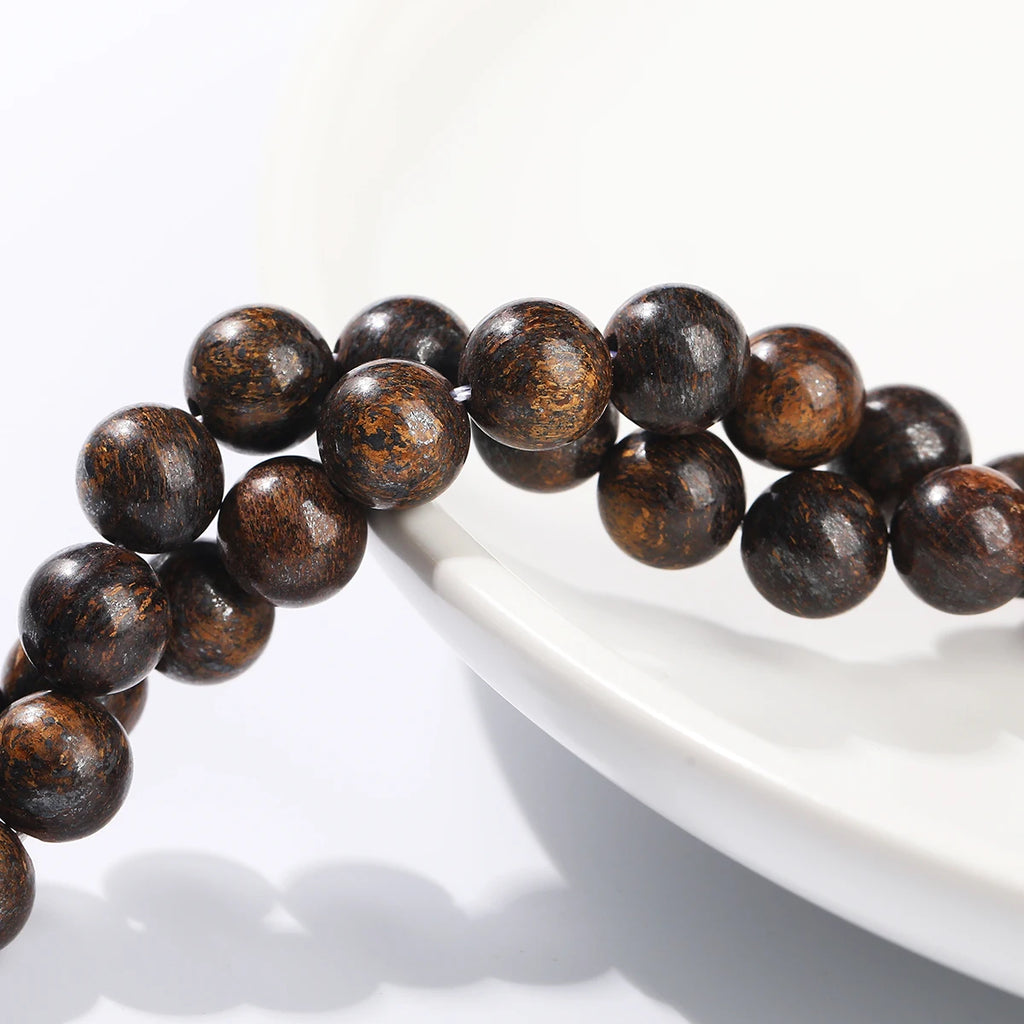 1 Strand Natural Stone Bronzite Bead Round Loose Spacer Beads 4 6 8 10mm for Jewelry Making DIY Bracelets Necklaces Accessories