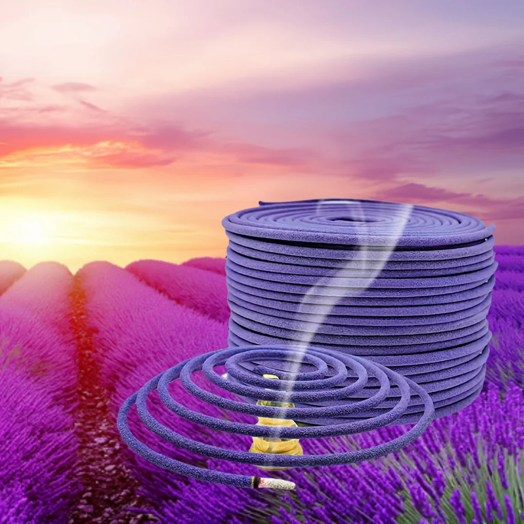 Lavender Aromatherapy Rolls - 20/60/80 Natural Spirals |   Long-Term Burning (4 Hours) |   Perfect for Patios, Balconies, Swimming Pools, Camping, and Gardens. |   The Perfect Summer Gift and Home Decor, Outdoor Fragrance Rolls.