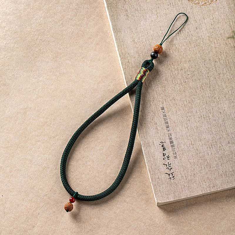 Retro Agarwood Beaded Phone Chain for Women