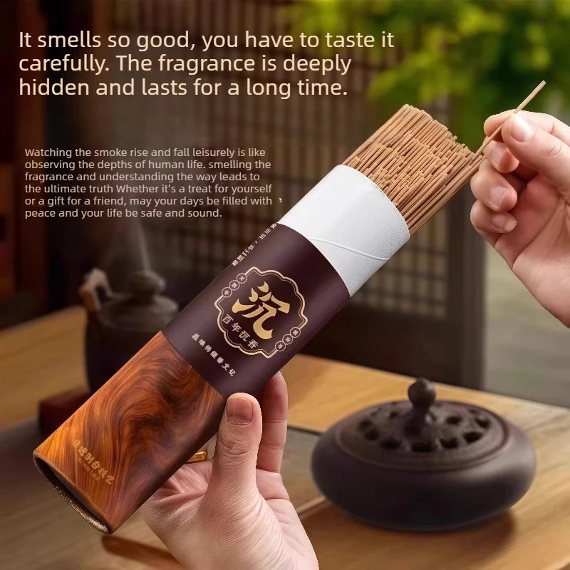 400pcs/tube Natural Agarwood Incense Sticks, Home Aromatherapy Suitable for Meditation Yoga, Purifying Ideal Emotional Boosting