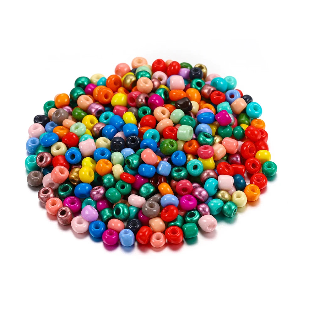 3/4mm Glass Seed Beads 300/600Pcs Loose Round Beads for Jewelry Making