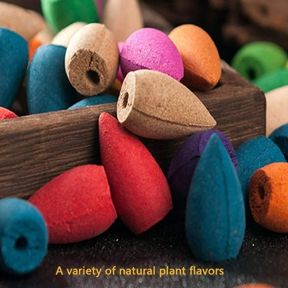 Backflow Incense Cones 37x13mm Rose Mint Sandalwood