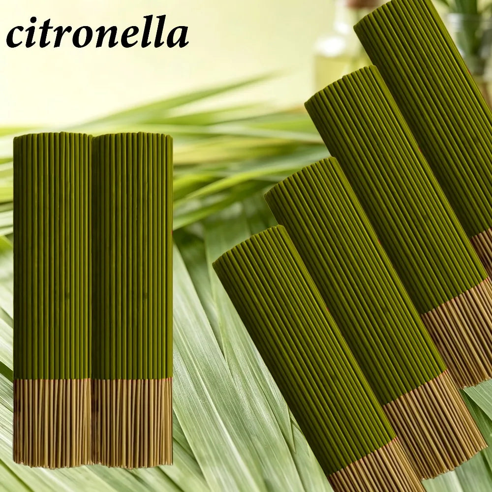50/200 Stick Pack of Extended Lemongrass and Citronella Oil Sticks 45 Minute Burn Time Woody Refreshing Summer Scent