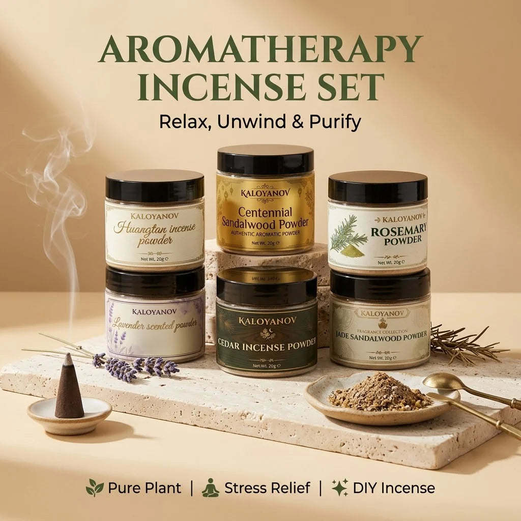 Premium Cone Incense Powder Long Lasting Natural Sandalwood Agarwood Powder for Air Purifying Yoga Meditation Spa Aroma Burner