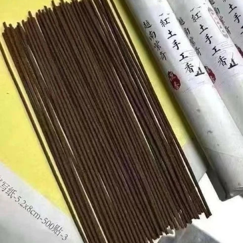 100g Vietnam Pure Handmade Qinan Red Soil Agarwood Incense Stick Home Indoor Tea Room Meeting Guests Soothing Body Fragrance