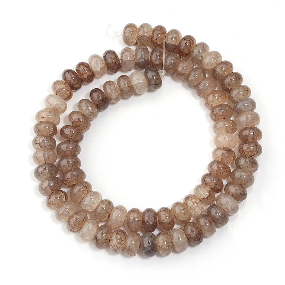 1 String 5x8mm Glass Beads Colorful Abacus Flat Round Loose Beads For Jwelry Making DIY Crafts Bracelets Necklace Accessories
