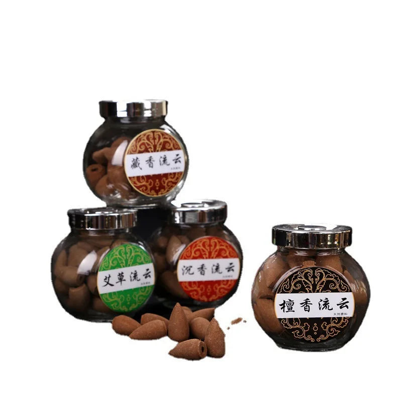 Laoshan Backflow Viewing Smoke Flowing Cloud Sandalwood Bullet Cone Incense Pagoda Agarwood Manufacturer