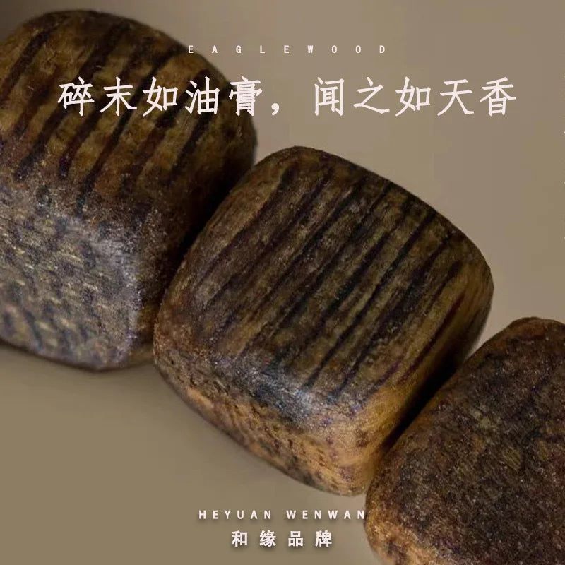 Natural Green Agarwood Bracelet 6mm Square Beads