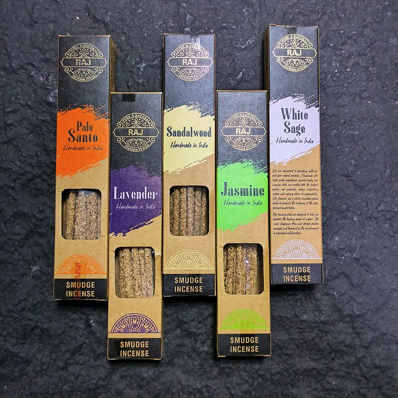 Natural Handmade in Indian White Sage Incense Sticks Resin Palo Santo Argentinian Lavender Jasmine Flavor Scents for Home