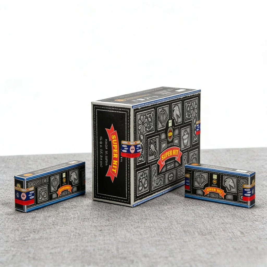 SATYA Super Hit Incense, Original (4 /8 /12boxes X 15g) - Aroma of Herbs Massala for Meditation, Relaxation and Yoga