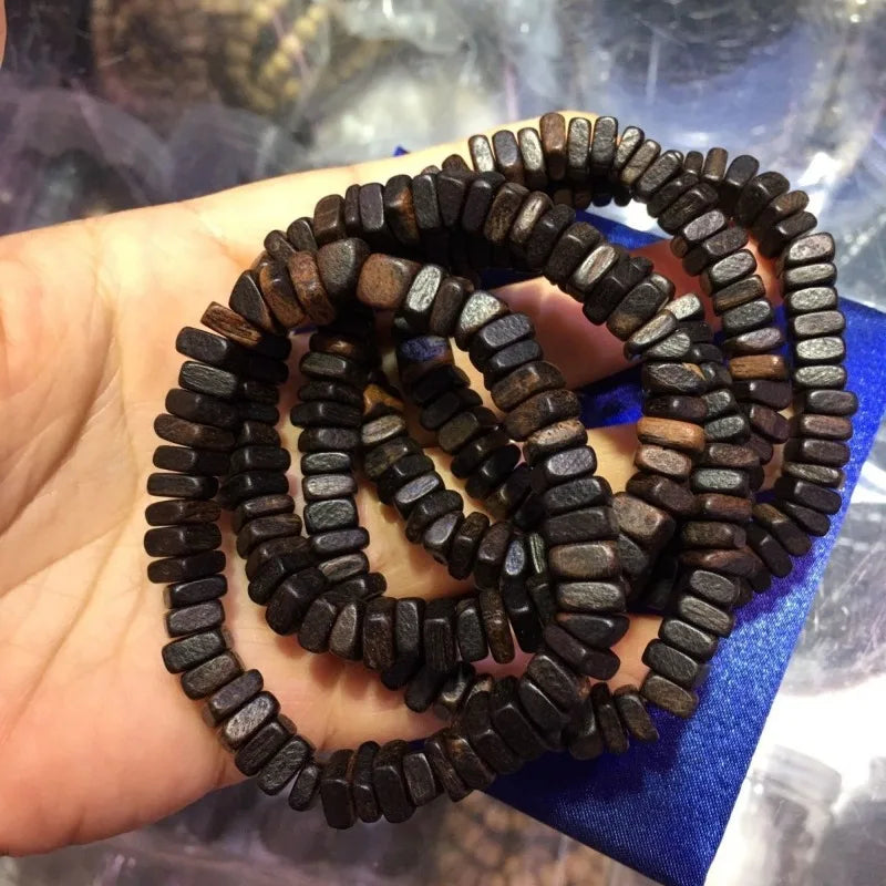 Agarwood Bracelet Bracelet, Natural Old Material Tablet Beads, Tablet Beads with Fragrance Wenwan