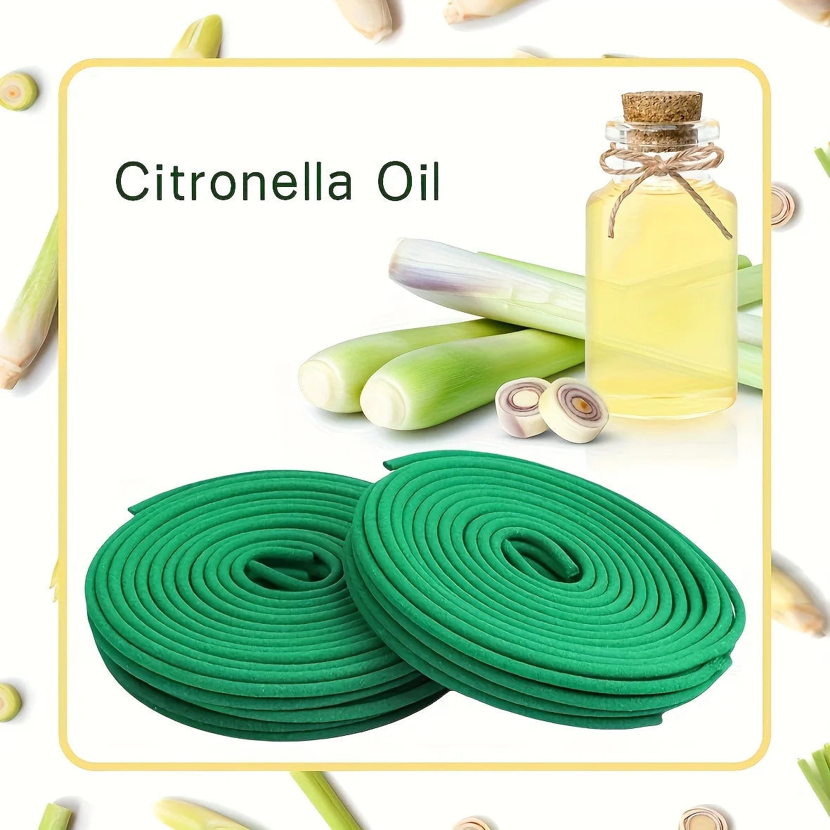 Lavender Lemongrass Aromatherapy Coils Fragrance for Patio, Porch, Poolside, Camping Garden Home Decor, Outdoor Incense Coils