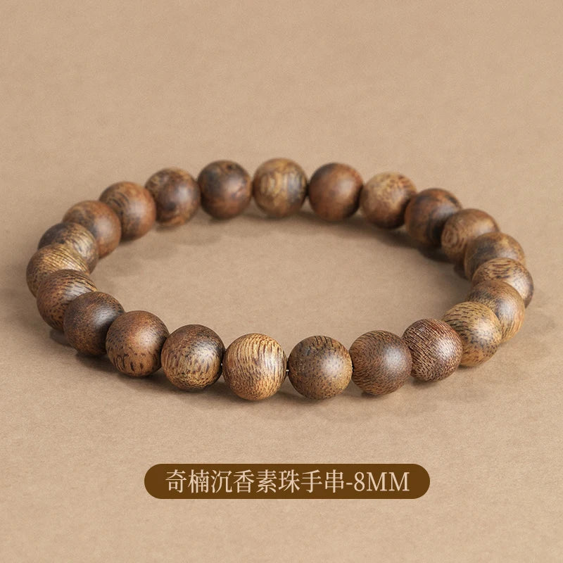 2026 Year of the Horse Natural Nha Trang Ky Nam Sinking Agarwood 108 Beads Bracelet Unisex Wrist Mala Festival Gift