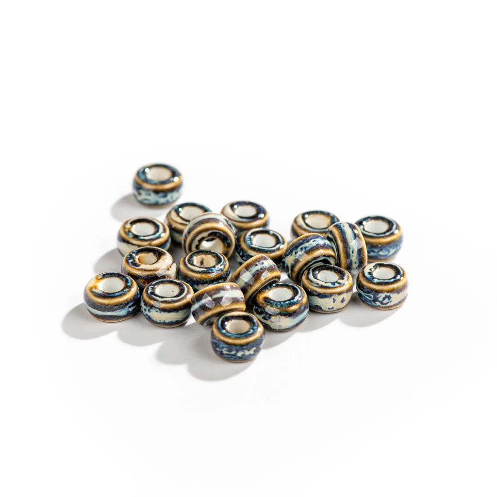 10mm Vintage Ceramic Beads 20pcs Handmade Jewelry Making