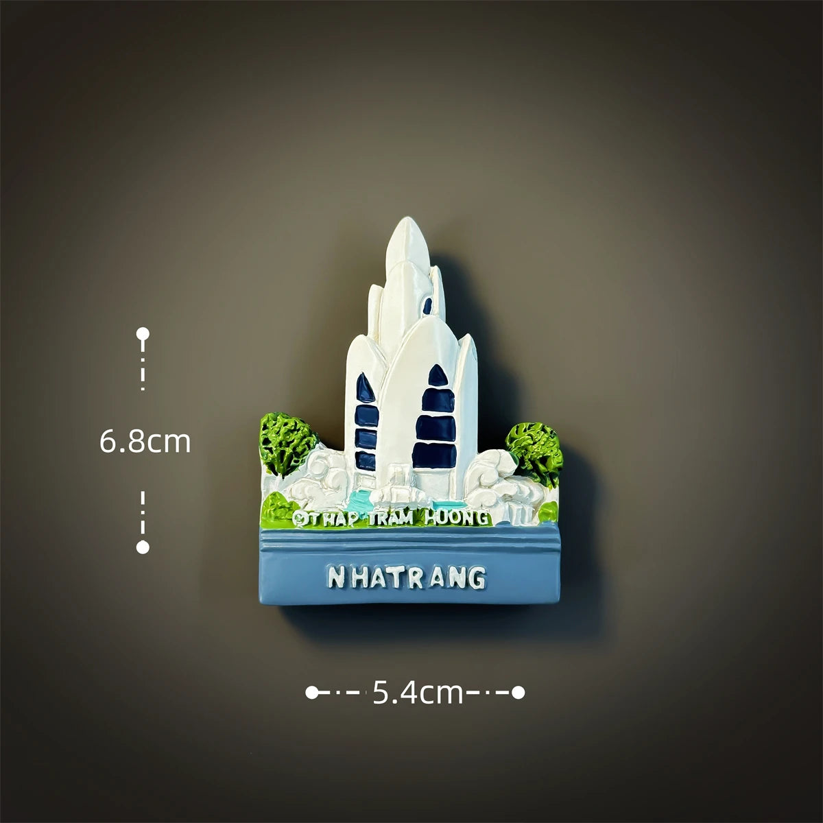 Vietnam, Nha Trang, Agarwood Pagoda，3D Stereoscopic，Tourism souvenirs，Resin painting，Decoration home，Refrigerator magnet