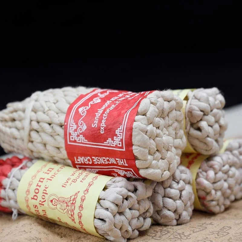 50pc Handmade Nepal Rope Incense Sandalwood Cedar Aromatherapy DIY Yoga Meditation Fragrance Relieve Stress Help Sleep