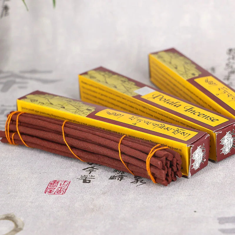 Potala Tibetan Incense Stick 5.5/9.84 Inch Handmade from Highly Flavoured Medicinal Herbs Tibet Traditional Room Fragrance