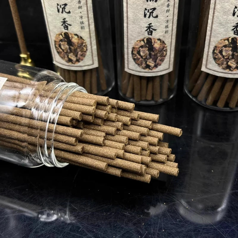 60g Hainan Agarwood Incense Stick Short Style Household Praying Buddha Study Room Mind Promotes Sleep Removes Odors Joss Stick
