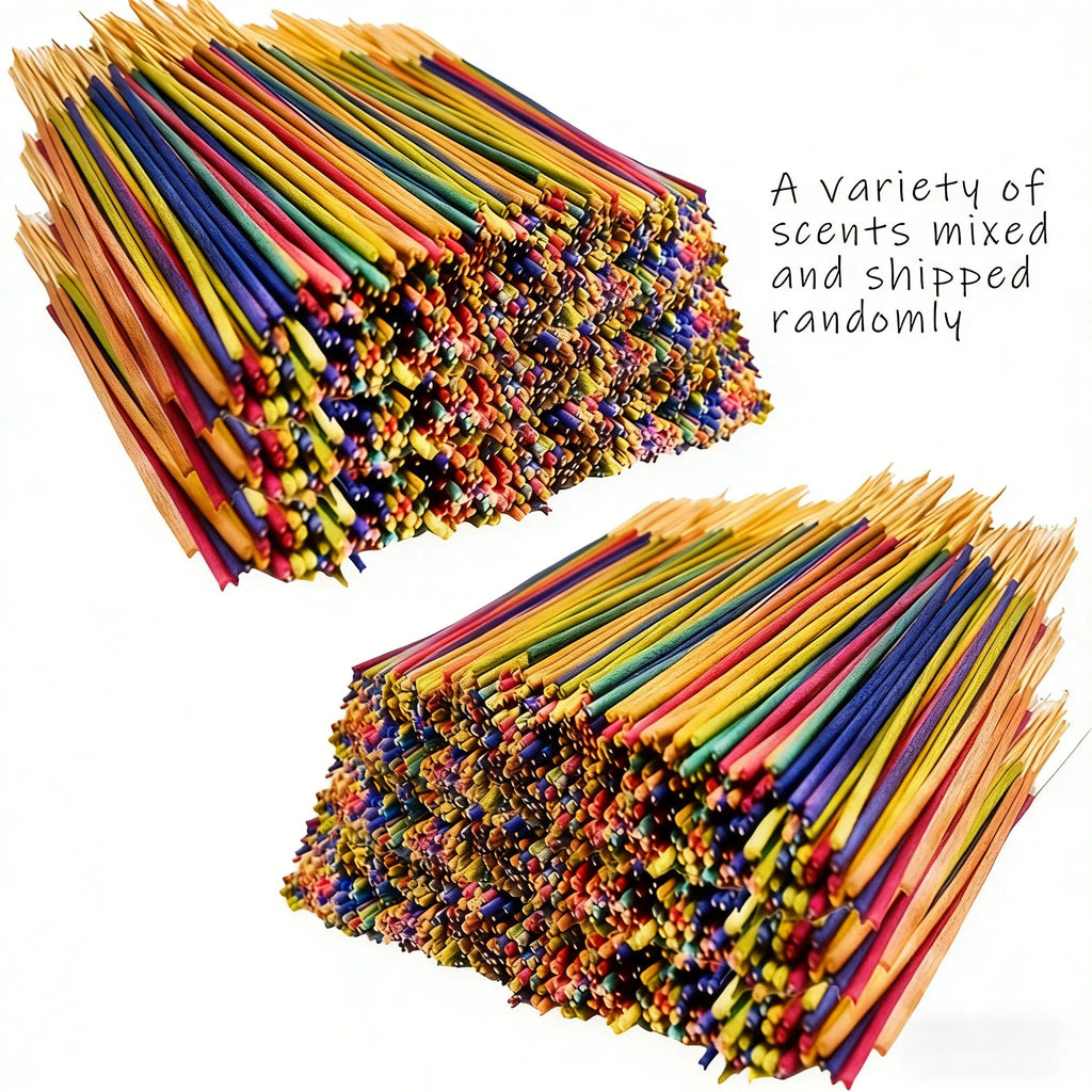 Wholesale Multi-Colored and Multi-Scented Incense Sticks - White Sage~Lavender~Rose~Lemongrass and Jasmine Various Scents |   Long-Lasting Home Air Purification Fragrance |   Christmas Gifts, Wholesale Options: 45/90/180/360 Pieces