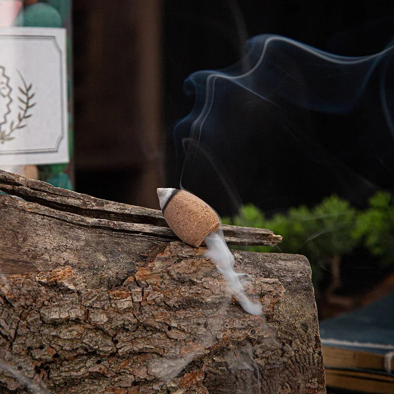 200Pcs Natural Waterfall Incense Cones Reflux Tower Incense for Burner Smoke Backflow Cone Fragrance Lavender Aromatherapy Buda