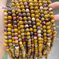 Natural Red Yellow Mookaite Stone Beads Round Loose Spacer Beads For Jewelry Making DIY Bracelet Accessories 4 6 8 10 12mm