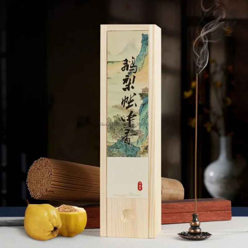 200g Pure Goose Pear Incense Stick Old Mountain Agilawood Sandalwood Household Inside Room Promote Sleep Remove Odors Joss Stick