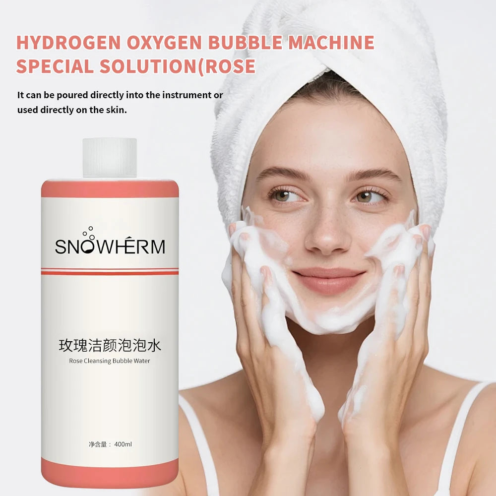 Sakura Lavender Rose Agilawood Bubble Solution for Hydrogen-Oxygen Facial Bubble Machine Deep Cleaning Moisturizing Oil Control