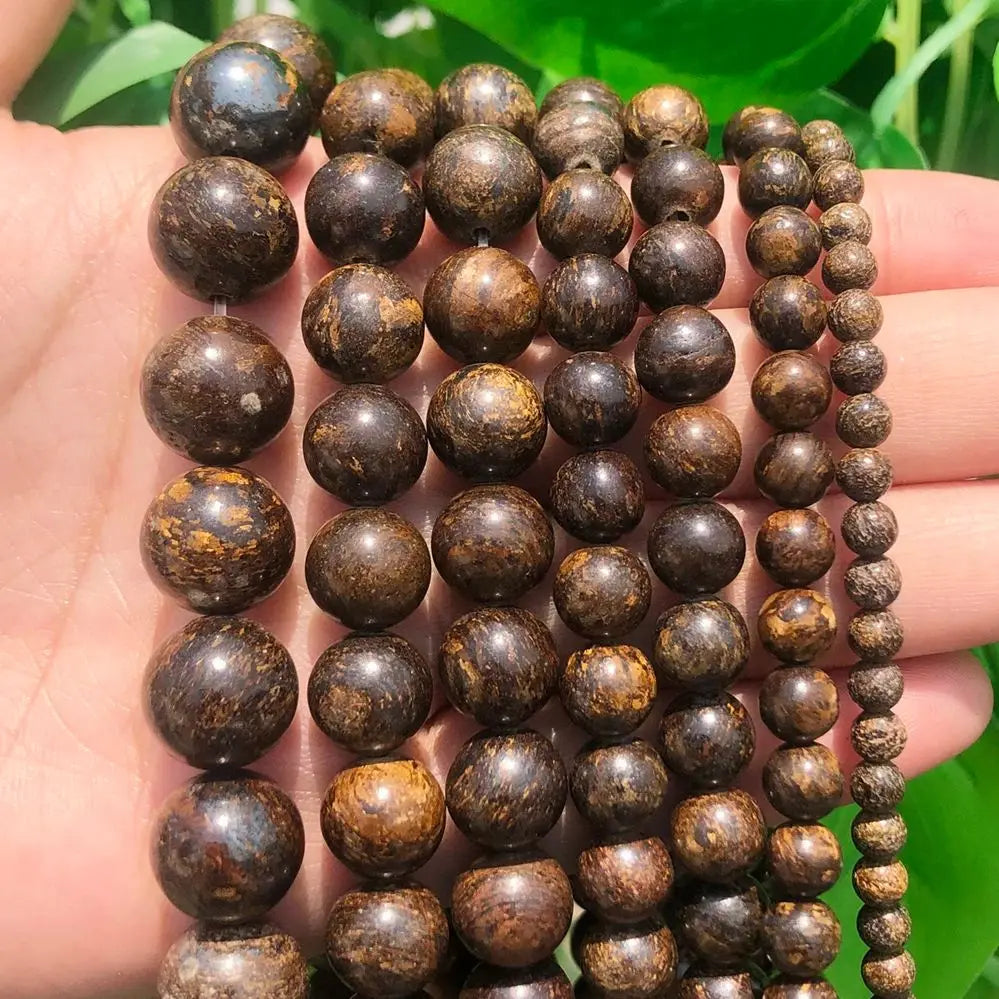 Natural Bronzite Stone Beads Round Loose Spacer Bead For Jewelry Making 15" Strand 4/6/8/10/12mm DIY Charm Bracelet Necklaces