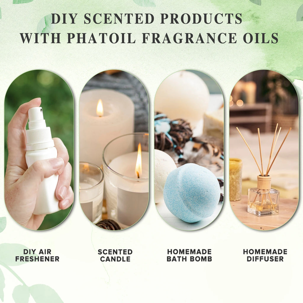 PHATOIL 100ml(3.38 Fl Oz) Fragrance Oil For Aromatherapy Diffuser-White Musk Bubble Gum Baby Powder Coffee Aroma Fragrance Oils