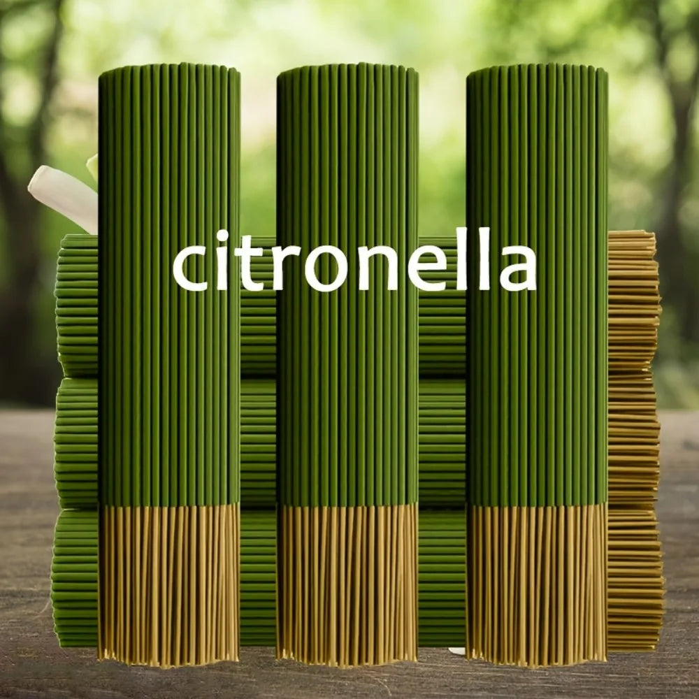 50/200 Stick Pack of Extended Lemongrass and Citronella Oil Sticks 45 Minute Burn Time Woody Refreshing Summer Scent