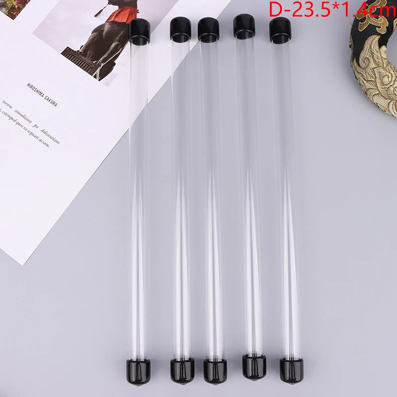 5Pcs Transparent Acrylic Incense Tube Storage Box 1-10g