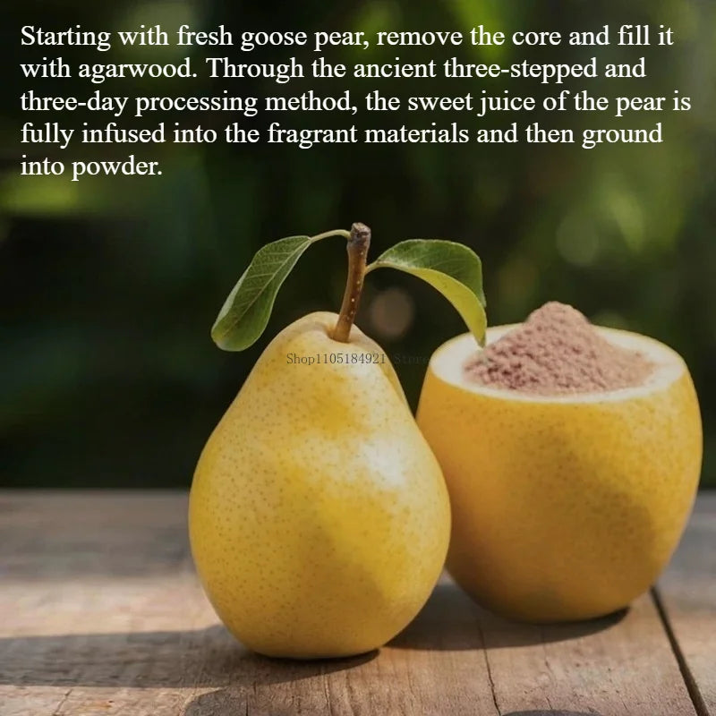 500g Natural Goose Pear Incense Powder Sandalwood Agarwood DIY Handmade Inside Room Incense Ceremony Household Purify Air Calm