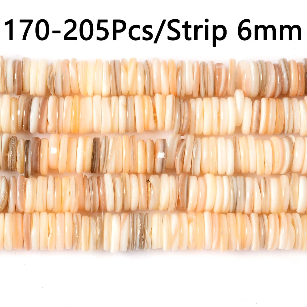 3/4/6/8/10mm Colored Freshwater Shell Beads DIY Jewelry Findings Beads Round Shape Shell Chip Loose Beads For Jewelry Making