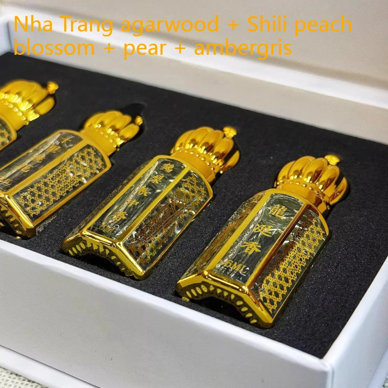 Agarwood Essential Oil 6ml * 4 Bottles Gift Box/Pure Essential Oil Indoor Household Air Purification To Remove Odor Calm Nerves