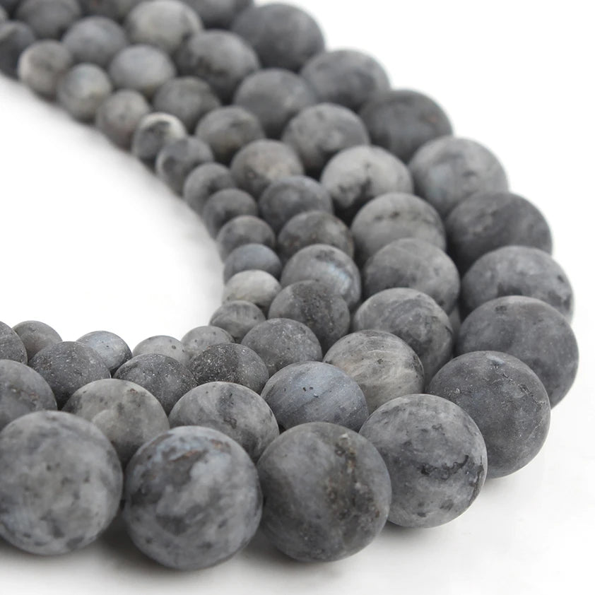 Natural Black Volcanic Lava Stone Beads 10mm Round